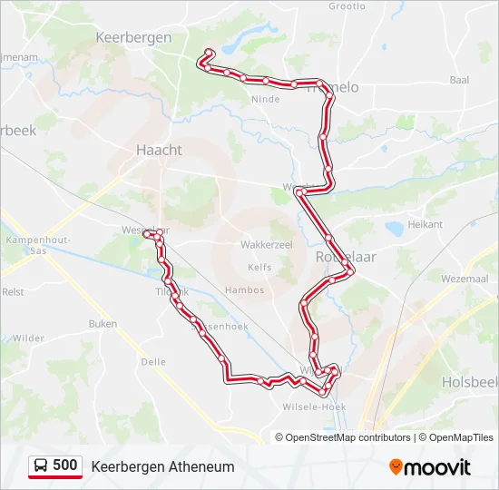 500 Bus Line Map