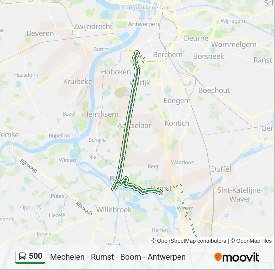 500 Bus Line Map