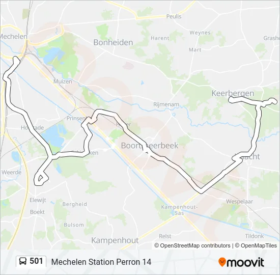 501 Bus Line Map