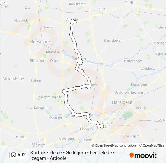 502 Bus Line Map