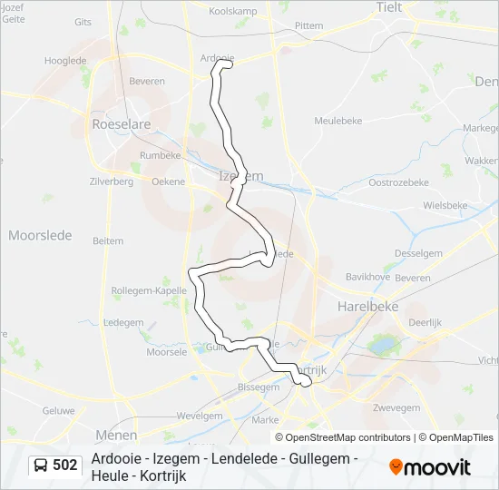 502 Bus Line Map
