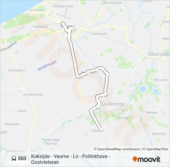 503 Bus Line Map
