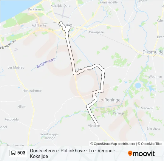 503 Bus Line Map
