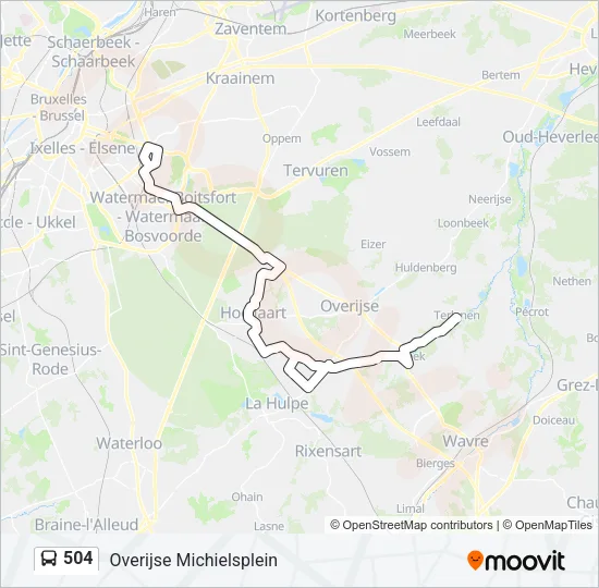 504 Bus Line Map