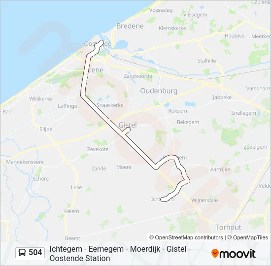 504 Bus Line Map