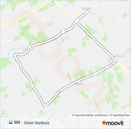 505 Bus Line Map