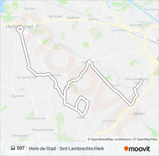 507 Bus Line Map