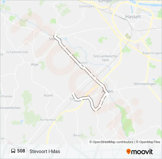 508 Bus Line Map