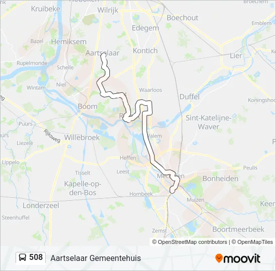 508 Bus Line Map