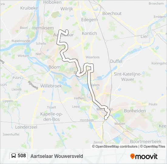 508 Bus Line Map