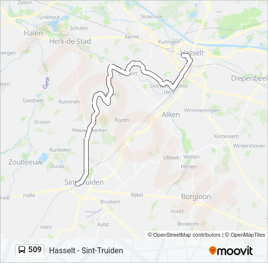 509 Bus Line Map