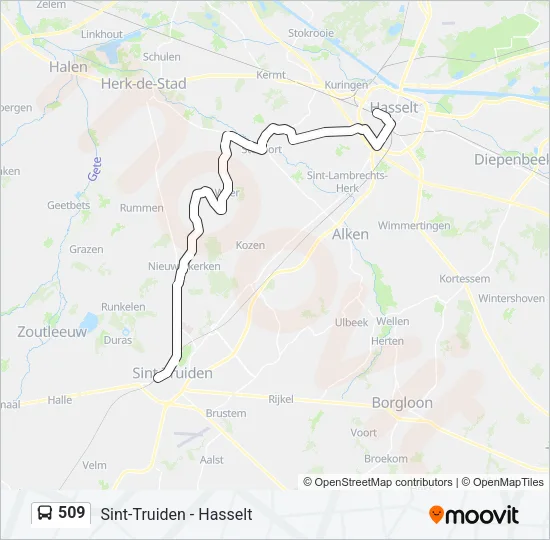 509 Bus Line Map