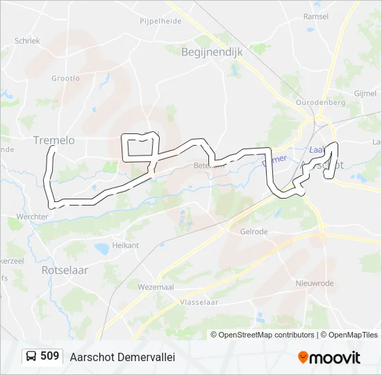 509 Bus Line Map