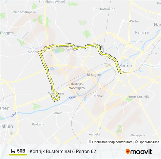 50B Bus Line Map