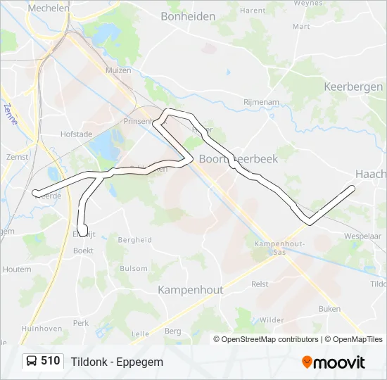 510 Bus Line Map
