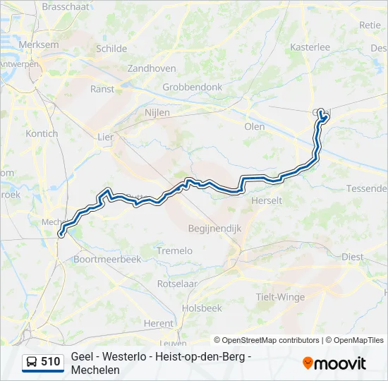 510 Bus Line Map