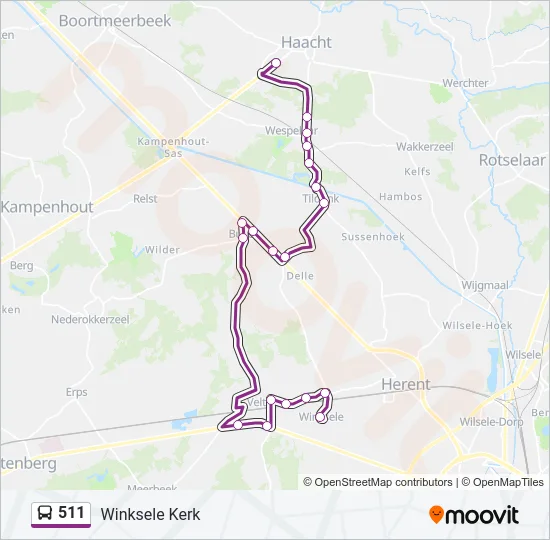 511 Bus Line Map