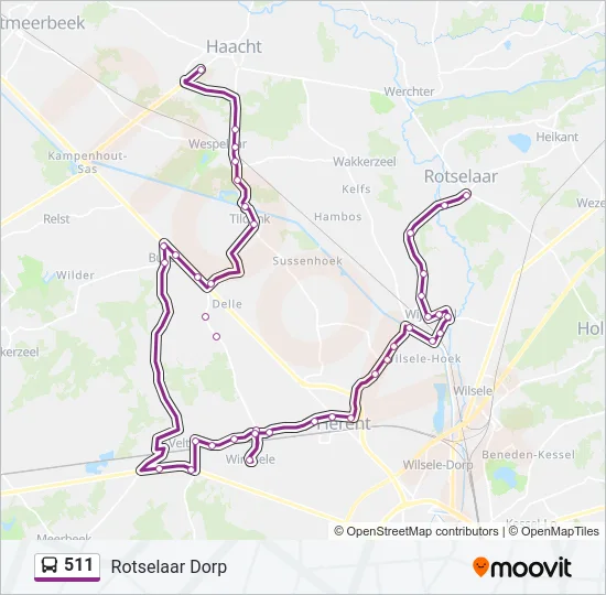 511 Bus Line Map