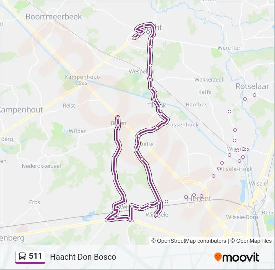 511 Bus Line Map