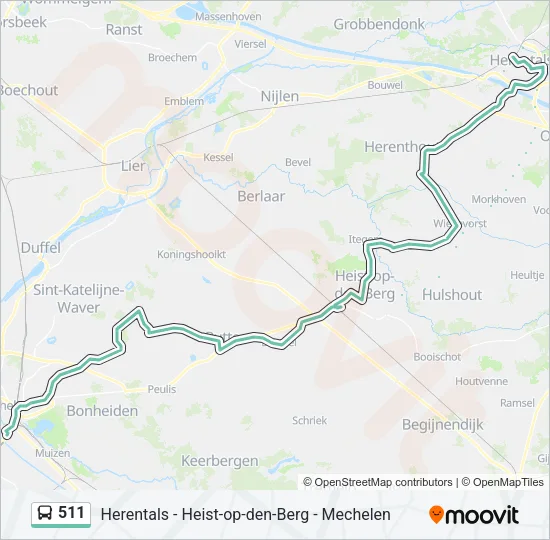 511 Bus Line Map