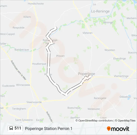 511 Bus Line Map