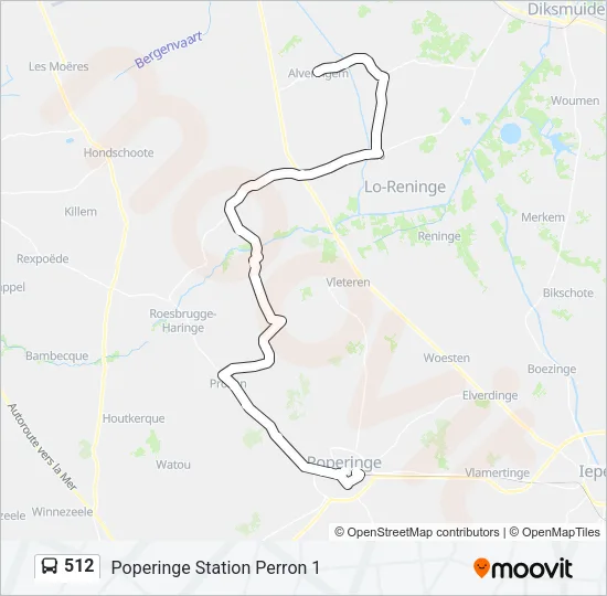512 Bus Line Map