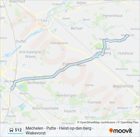 512 Bus Line Map