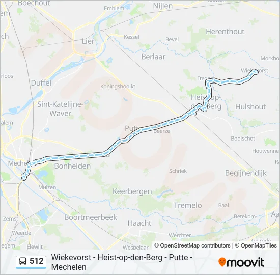 512 Bus Line Map
