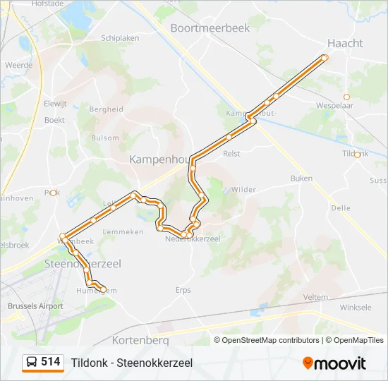 514 Bus Line Map