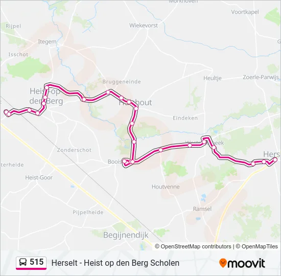 515 Bus Line Map