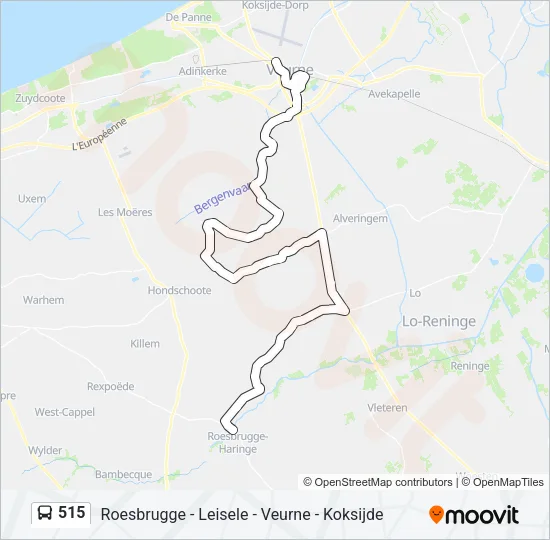 515 Bus Line Map
