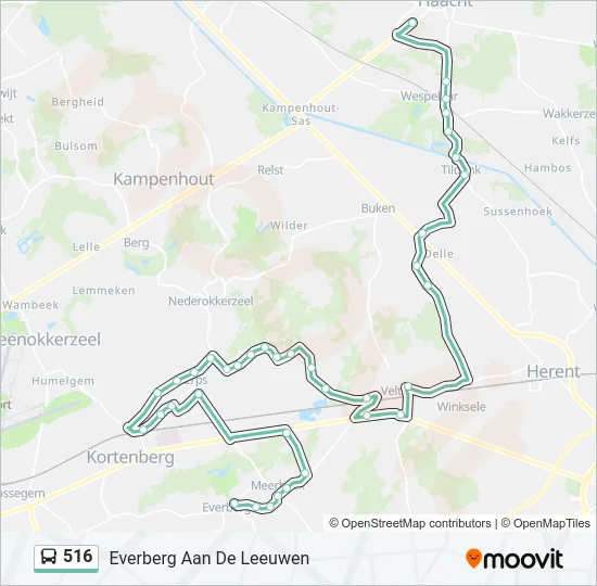 516 Bus Line Map