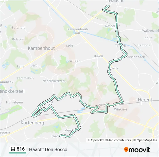 516 Bus Line Map