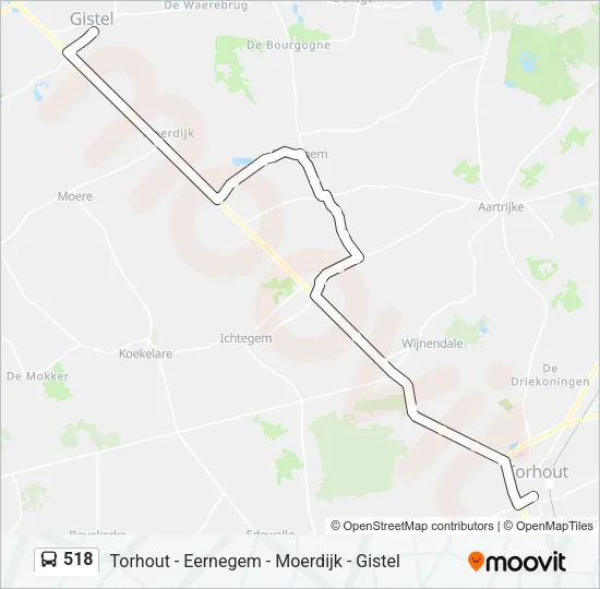 518 Bus Line Map