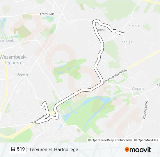 519 Bus Line Map