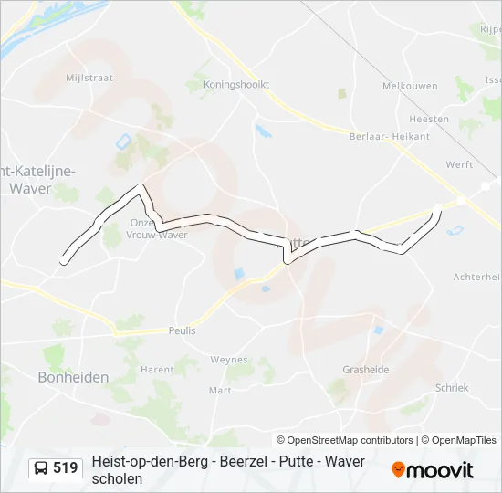 519 Bus Line Map