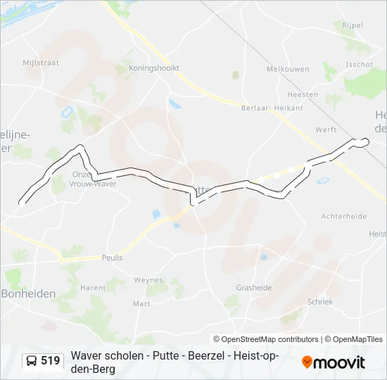 519 Bus Line Map