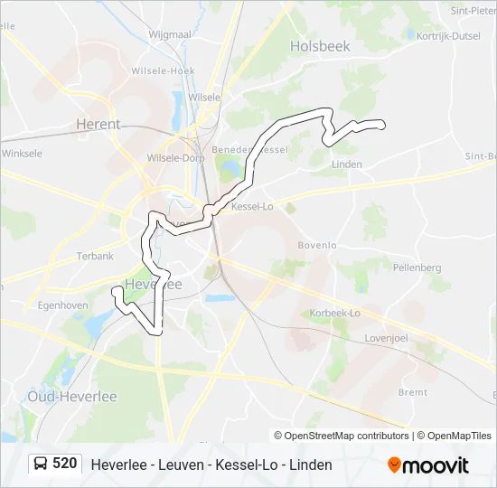 520 Bus Line Map
