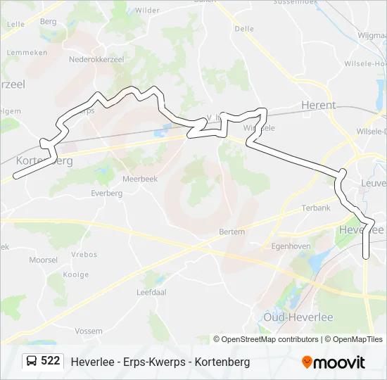 522 Bus Line Map