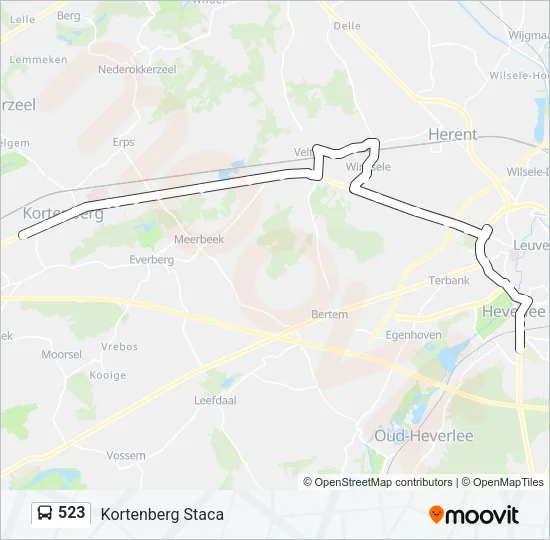 523 Bus Line Map