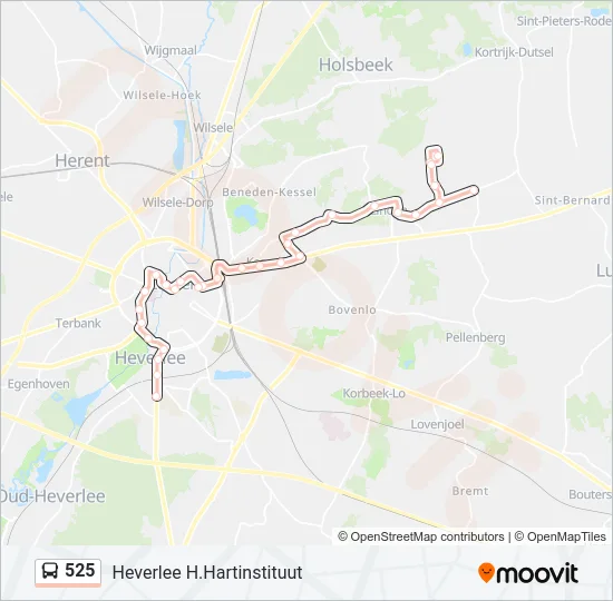 525 Bus Line Map