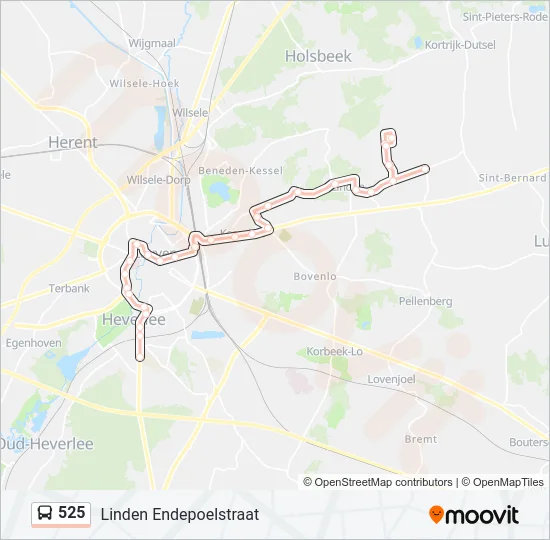 525 Bus Line Map
