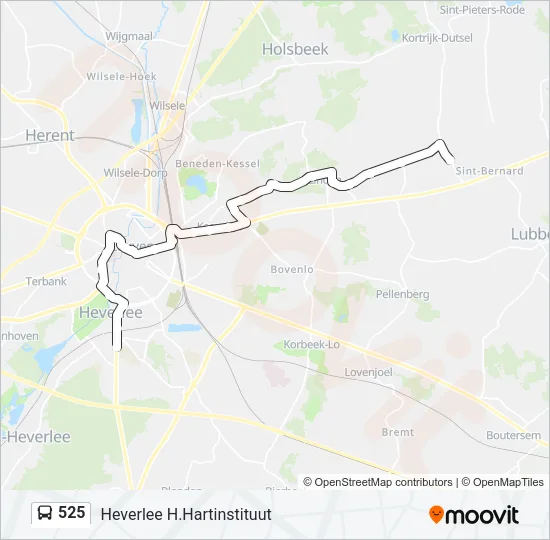 525 Bus Line Map