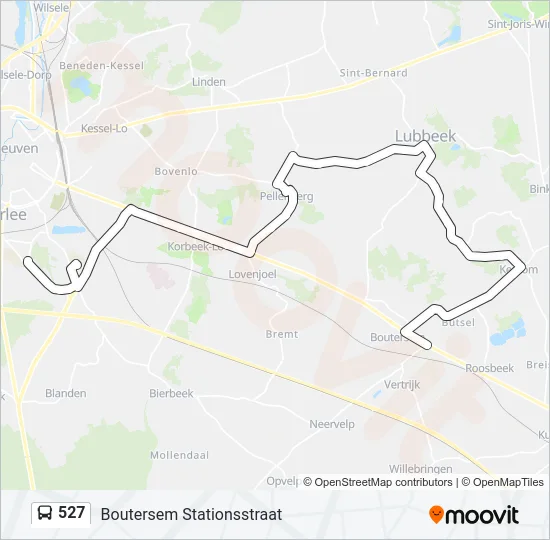 527 Bus Line Map