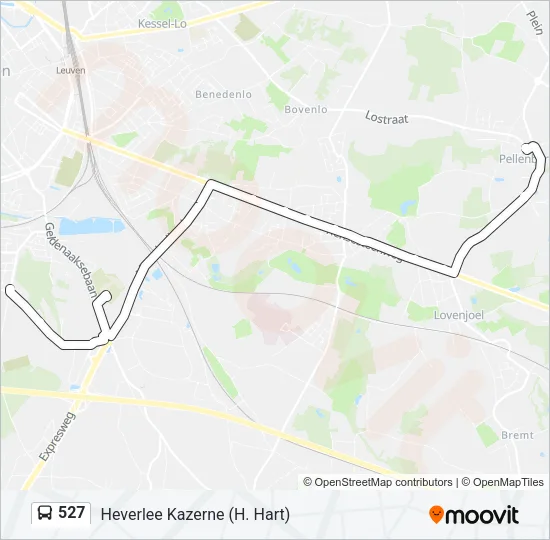 527 Bus Line Map
