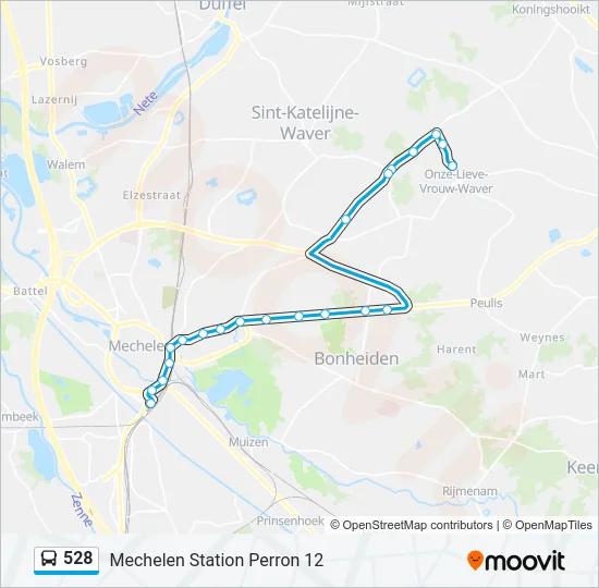 528 Bus Line Map
