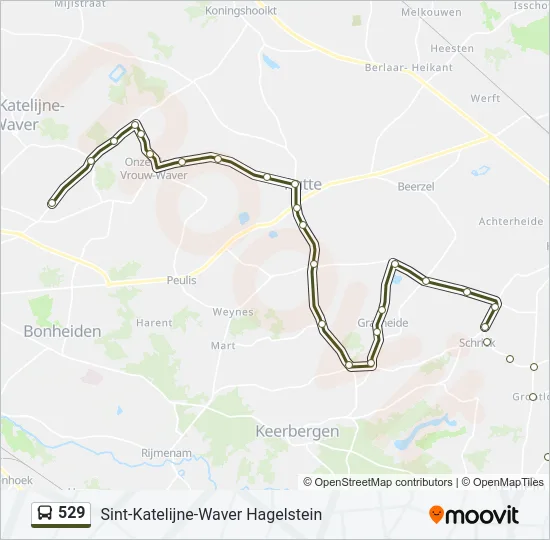 529 Bus Line Map