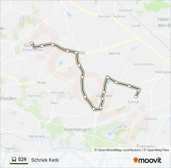 529 Bus Line Map
