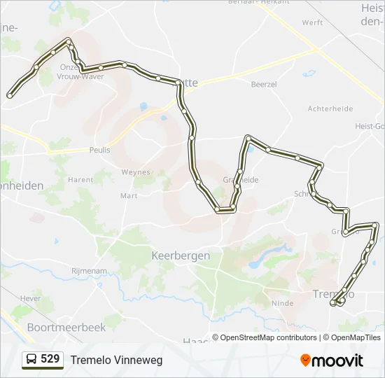 529 Bus Line Map