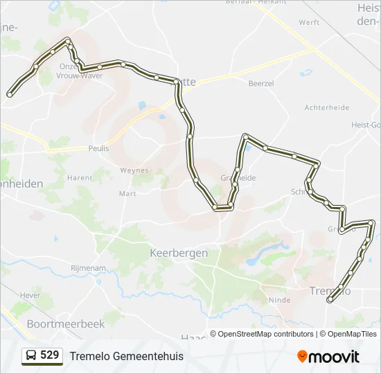 529 Bus Line Map